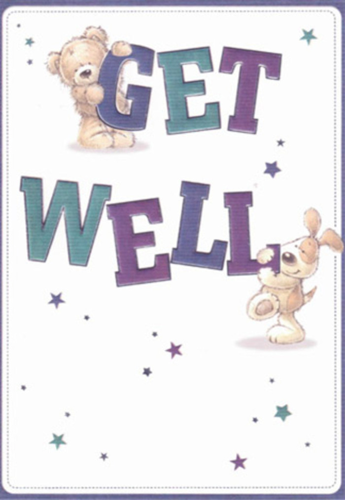 A gentle celebration of strength and support, this get well card's illustration could have sprung from a quiet corner of Kentish Town. With the fluffy bear and floppy-eared pup at its centre, the card exudes encouragement and hope. Soft, touchable textures-the bear's fur almost bursting through the page, the puppy's velvety ears just begging for a gentle pat-mingle with dancing stars, painted in jewel tones of purple and aqua. The big, bold letters ground the design, their confident shapes filled with gradients that shimmer like the sunlight dappling through the trees at Cantelowes Gardens. There is a tactile pleasure here akin to the feel of a fresh bouquet from Kentish Town Flowers, petals layered with care and intention. The light, uplifting atmosphere is designed to spark smiles and foster recovery-a perfect companion to brighten a loved one's day, whether near Kentish Town West station or along wrapping residential streets.